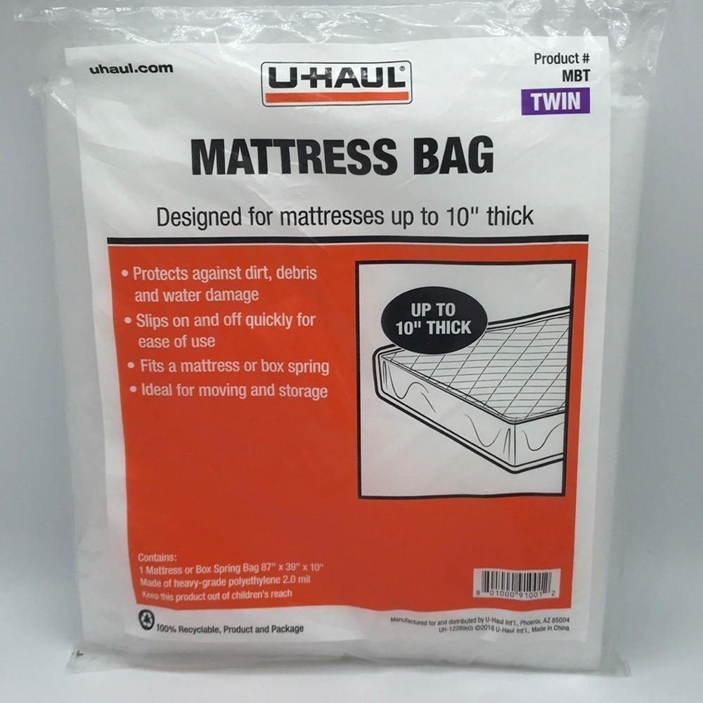 U-Haul twin mattress bag for moving or storage